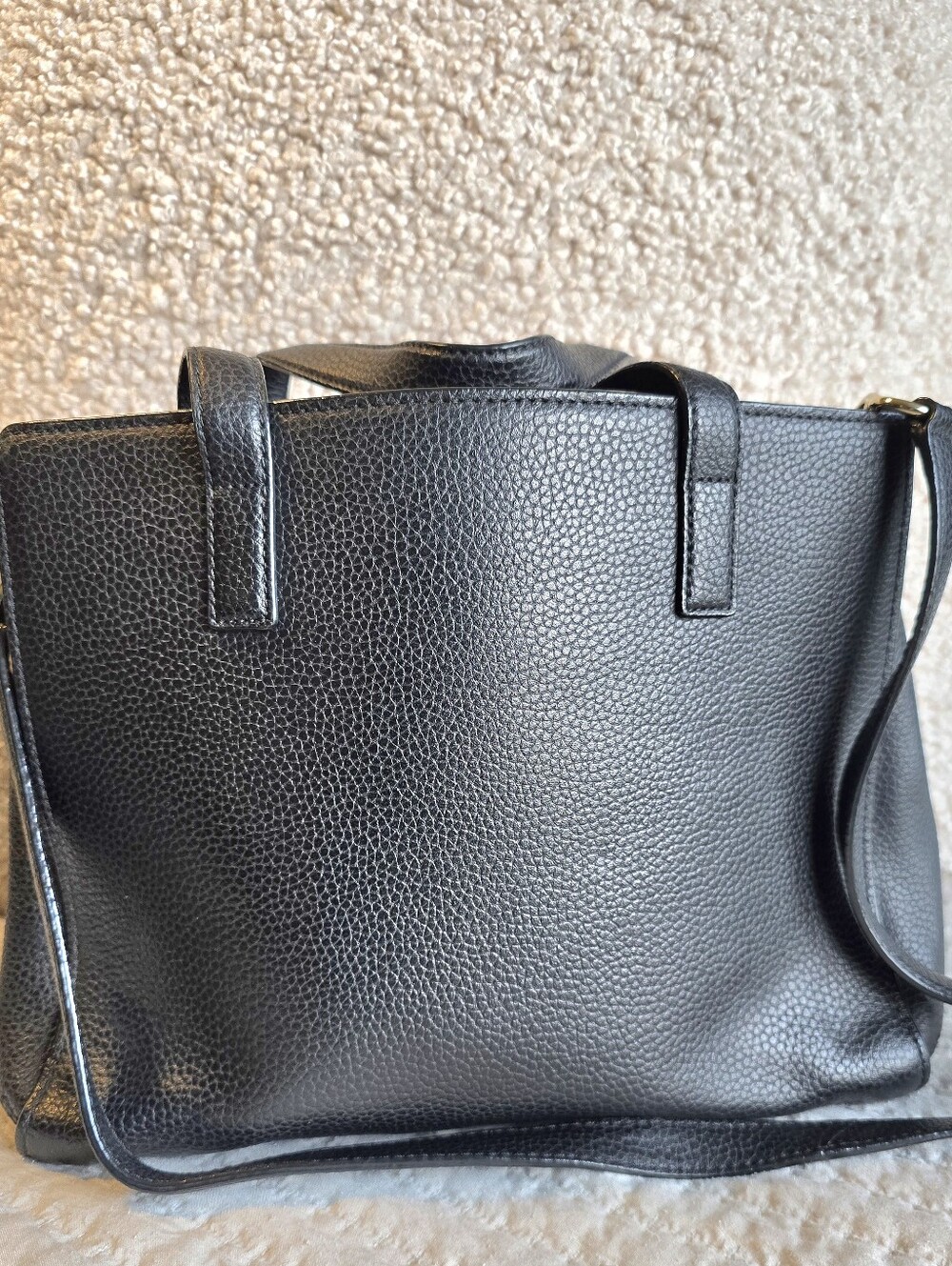 Kate Spade Black Pebbled 100% Leather Chantal Bridge Place Bow-Accent Satchel - Picture 2 of 16
